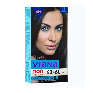 ويانا کیت‌رنگ‌مو 3.1 قهوه‌ای دودی تیره بدون آمونیاک 180+60+60 میلی‌لیتر-ورسکالا