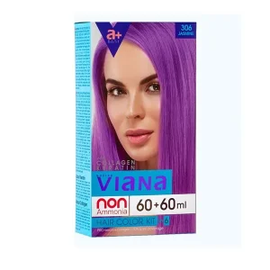 ويانا کیت‌رنگ‌مو 306 یاسی بدون آمونیاک 180+60+60 میلی‌لیتر-ورسکالا