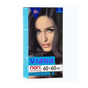 ويانا کیت‌رنگ‌مو 5.1 قهوه‌ای دودی روشن بدون آمونیاک 180+60+60 میلی‌لیتر-ورسکالا