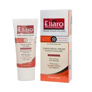 الارو کرم آفتاب+ spf50 همه پوست ها، 50میل Ellaro - ورسکالا